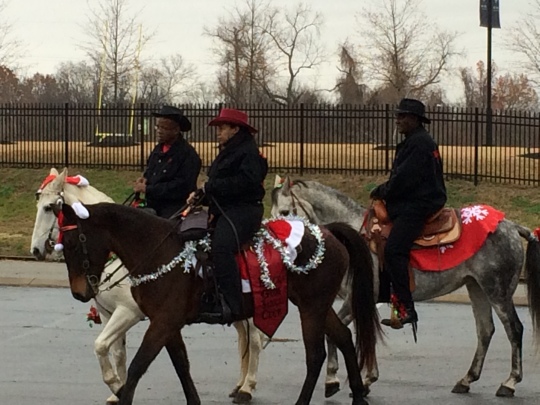 Yes,horses in Santa hats